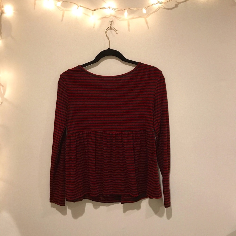 Black and Red Striped Shirt